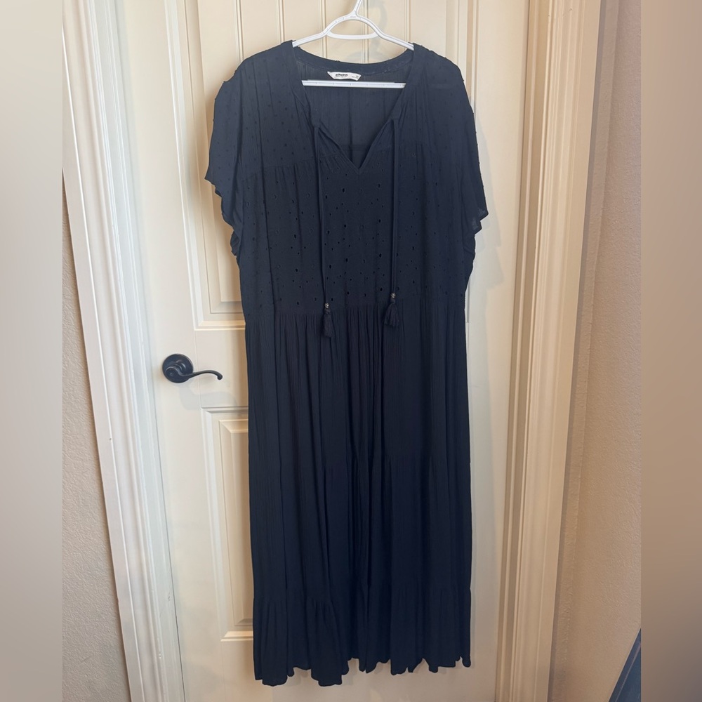 Plus size Sonoma dark navy Maxi Dress fully lined